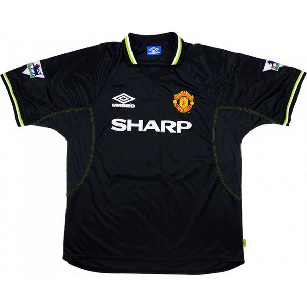 Camiseta Manchester United Tercera equipación Retro 1998 1999 Negro